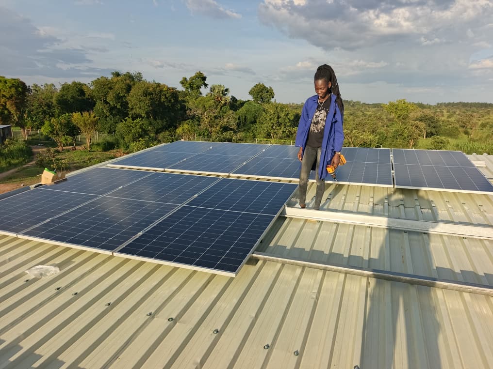Solar panels on rooftop Uganda