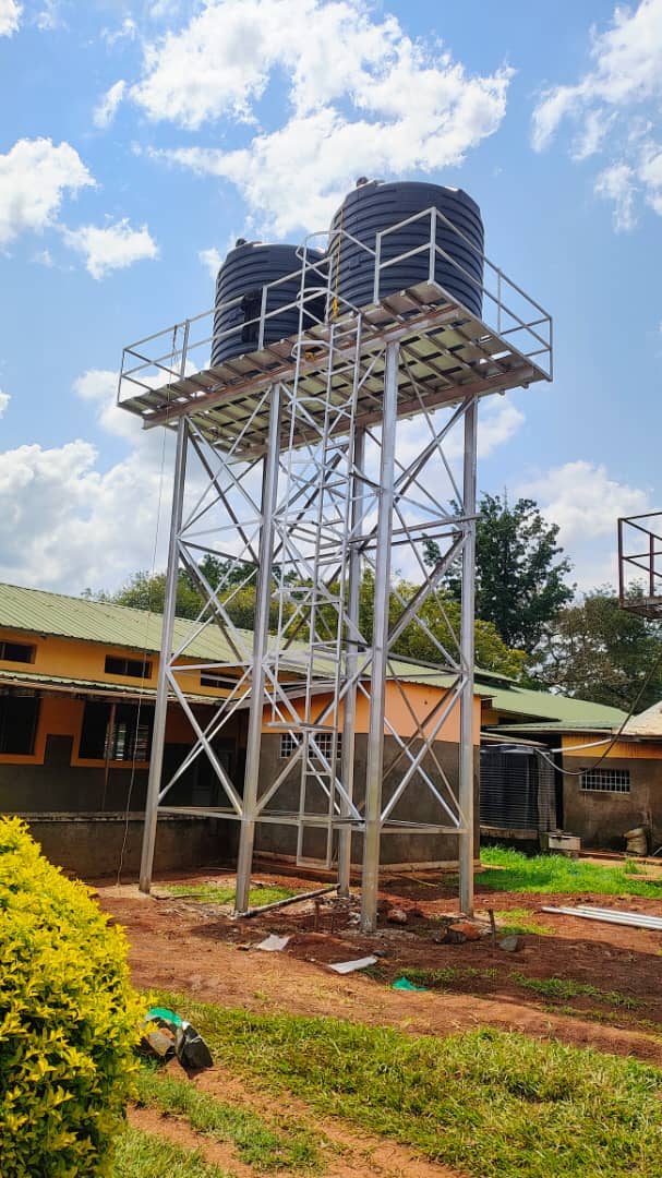 Water tank tower installation Uganda