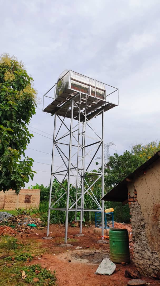 Stainless steel water tank tower Uganda